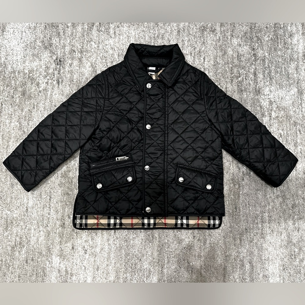 Burberry kids classic Black Quilted Puffer Jacket